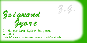 zsigmond gyore business card