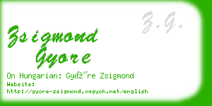 zsigmond gyore business card